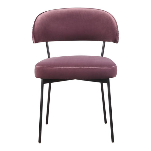 Moes Home Dolce Dining Chair Purple Velvet-Set Of Two