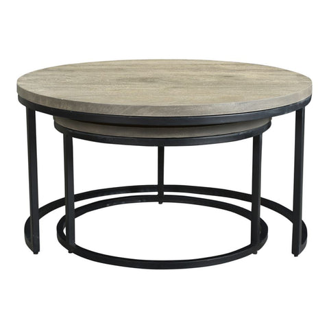Moes Home Drey Round Nesting Coffee Tables Set Of Two
