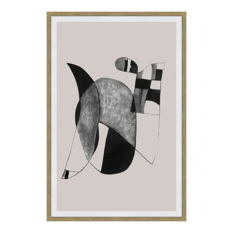 Moes Home Happiness 2 Abstract Ink Print Wall Decor