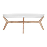 Moes Home Hyde Coffee Table in Cream White