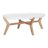 Moes Home Hyde Coffee Table in Cream White