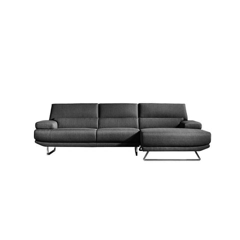 Moes Home Jenn Sectional Right in Dark Grey