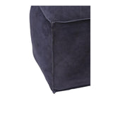 Moes Home Jules Suede Pouf in Blue
