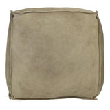 Moes Home Jules Suede Pouf in Light Grey