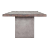 Moes Home Kaia Oak Dining Table in Dark Grey