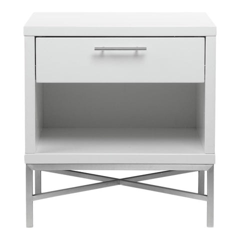 Moes Home Kriss Side Table in White