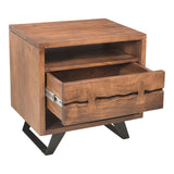 Moes Home Madagascar Nightstand in Brown