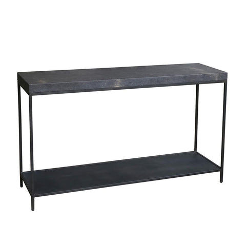 Moes Home Makrana Marble Console Table Black