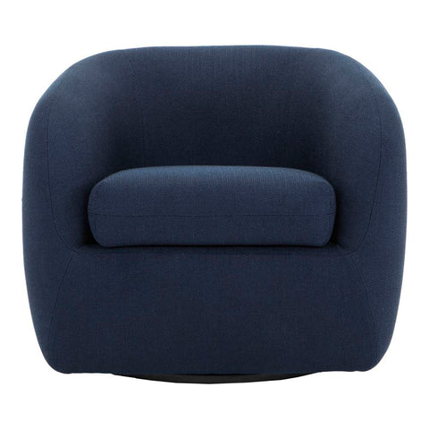 Moes Home Maurice Swivel Chair Midnight Blue
