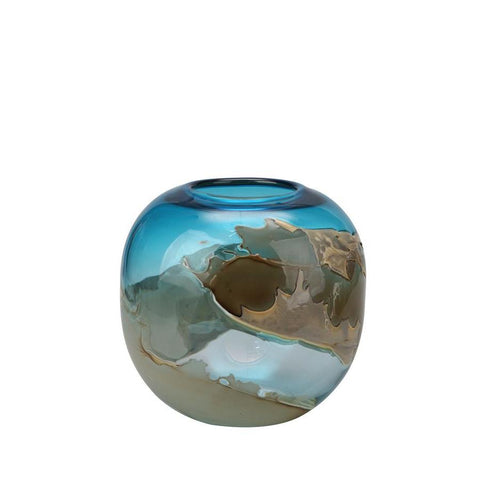 Moes Home Mystic Blue Vase Globe