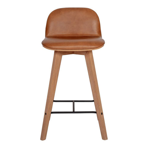 Moes Home Napoli Leather Counter Stool Tan