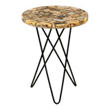 Moes Home Natura Agate Accent Table in Natural