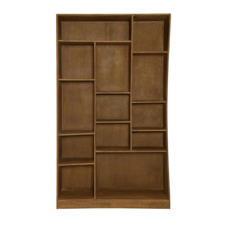 Moes Home Niagara Cube Bookcase Light Brown Left