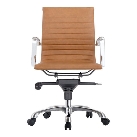 Moes Home Omega Swivel Office Chair Low Back Tan