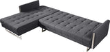 Moes Home Palomino Sofa Bed Left in Grey