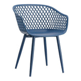 Moes Home Piazza Outdoor Chair in Blue - Set Of Two