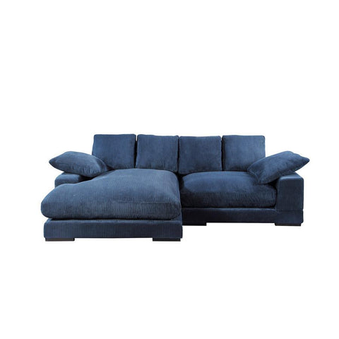 Moes Home Plunge Sectional In Light Blue