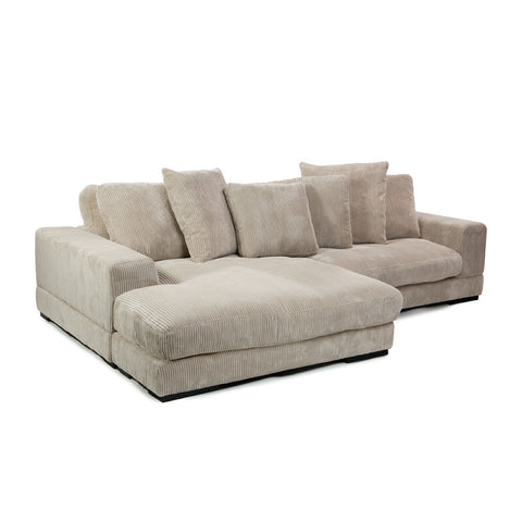 Moes Home Plunge Sectional in Cappucino