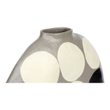 Moes Home Polka Dot Vase Round in Grey
