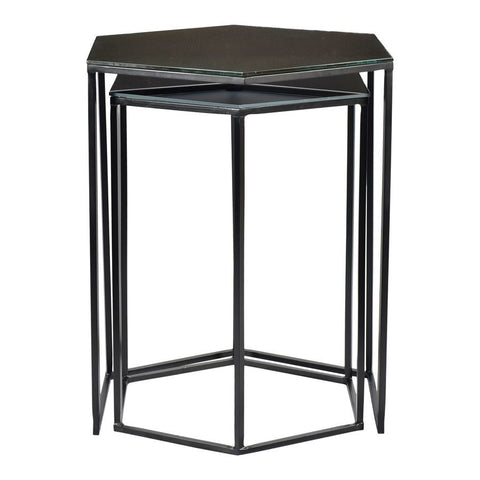Moes Home Polygon Accent Tables Set Of Two in Black