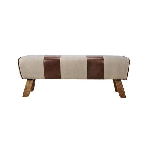Moes Home Pommel Bench in Brown