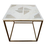 Moes Home Quarry Side Table in White