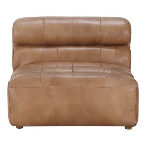 Moes Home Ramsay Leather Slipper Chair Tan