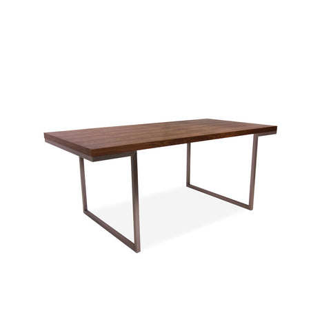 Moes Home Repetir Rectangular Dining Table w/ Walnut Top