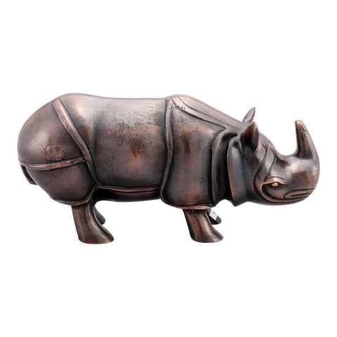 Moes Home Rhino Table Top Decor Antique Bronze in Bronze