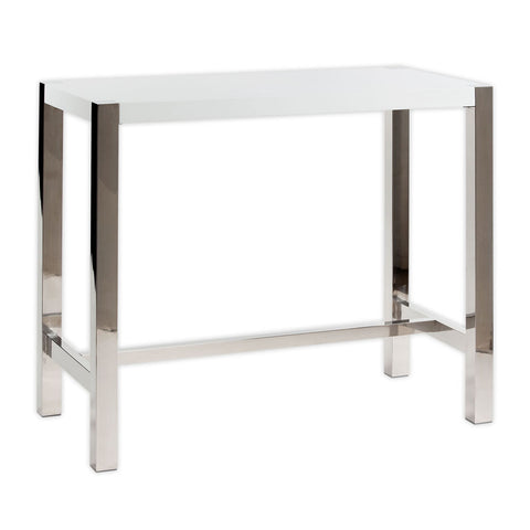 Moes Home Riva Rectangular Bar Table in White