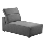 Moes Home Rodeo Chaise in Charcoal Grey