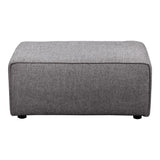 Moes Home Rodeo Ottoman in Charcoal Grey