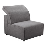 Moes Home Rodeo Slipper Chair in Charcoal Grey