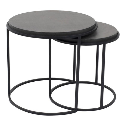 Moes Home Roost Nesting Tables in Black - Set Of 2