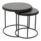 Moes Home Roost Nesting Tables in Black - Set Of 2