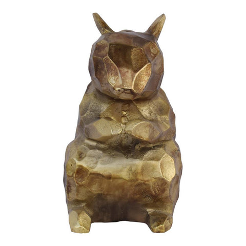 Moes Home Squirrel Sculpture in Antique  Gold