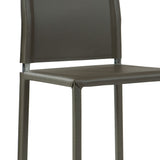 Moes Home Stallo Counter Stool in Charcoal Leather