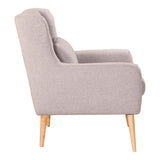 Moes Home Stol Arm Chair in Light Grey