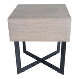 Moes Home Tiburon Side Table in Light Grey
