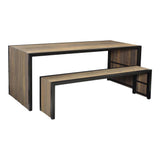 Moes Home Tofino Bench Cocoa in Natural