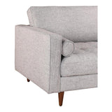 Moes Home Velluto Sofa in Light Grey Fabric