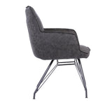 Moes Home Wilson Arm Chair in Charcoal Grey