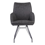 Moes Home Wilson Arm Chair in Charcoal Grey