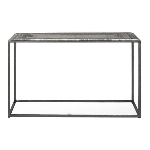 Moes Home Winslow Marble Console Table in Grey