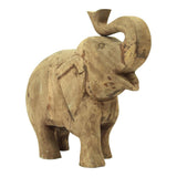 Moes Home Wooden Elephant in Dark Brown