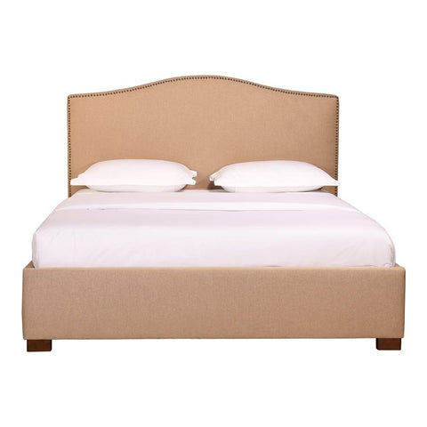 Moes Home Zale Queen Bed Oatmeal