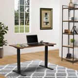 OS Home and Office Furniture Model 23004K Height Adjustable Ergonomic Desk with Privacy Screen/Tackboard