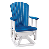 OS Home and Office Model 510BW Fan Back Swivel Glider in Blue and White