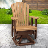 OS Home and Office Model 510CTB Fan Back Swivel Glider in Cedar and Tudor Brown