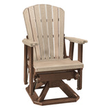 OS Home and Office Model 510WWTB Fan Back Swivel Glider  in Weather Wood and Tudor Brown